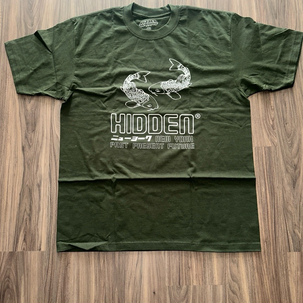 Hidden NY Kohaku Tee - Dark Green XL - Rare Streetwear T-Shirt